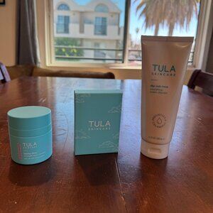 TULA Skincare Beauty Sleep Overnight Repair Treatment + Rich Rinse Cleanser Bund